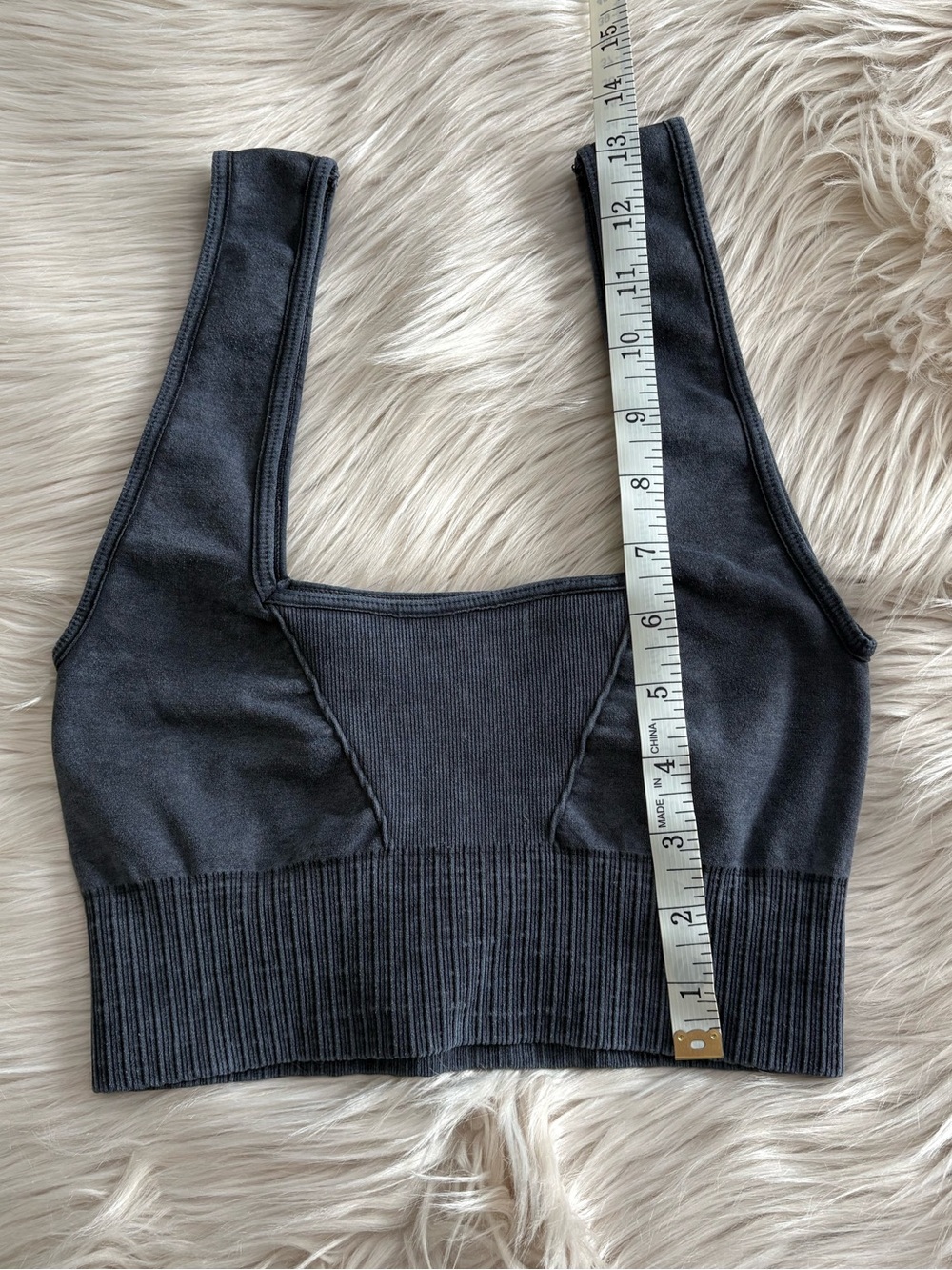 FREE PEOPLE Good Karma Square Neck Bra Crop Top XS/S - Picture 7 of 11